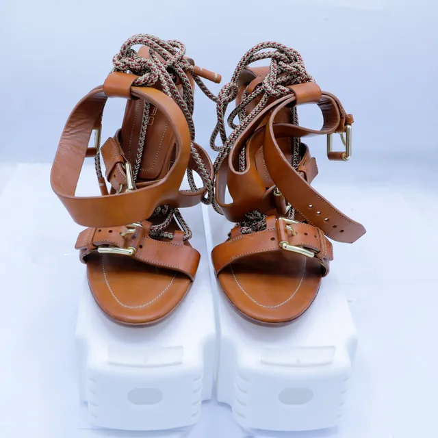 Etro Cognac Lace Sandals