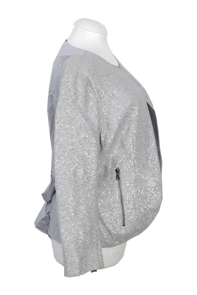Nina Ricci Silver Sequined Jacket