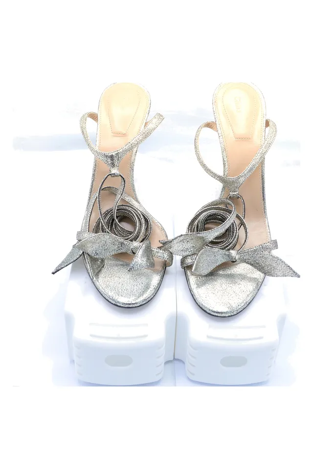 Chloe Silver Metallic Sandals