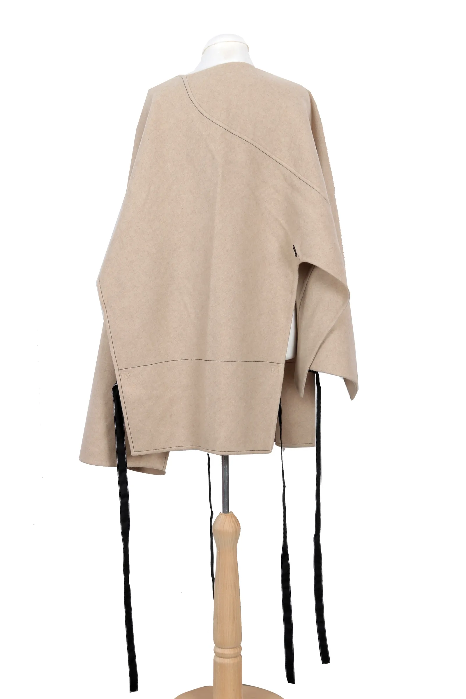 Celine Beige Wool Cape