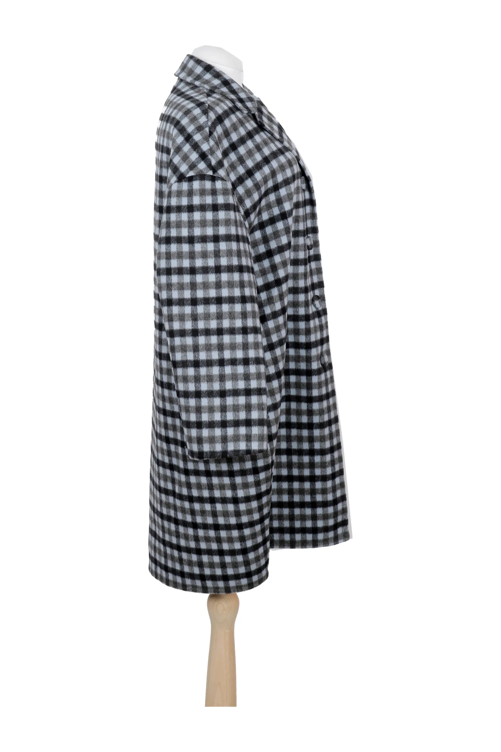 Prada Black Check Coat