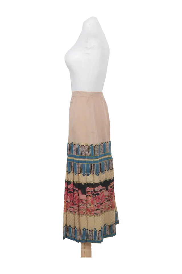 Brandless Multicolor Printed Maxi Skirt