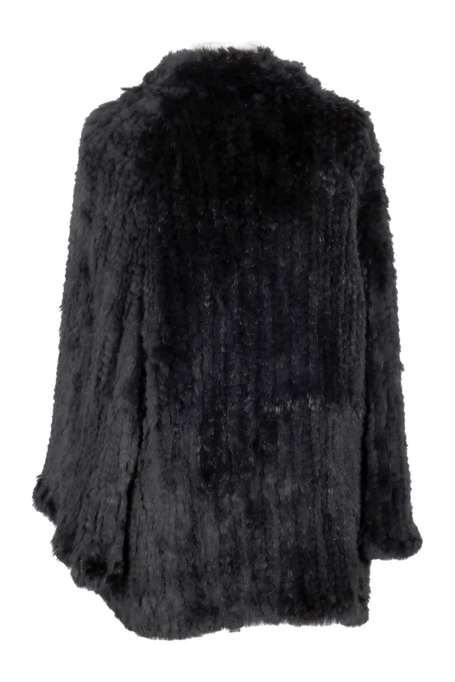 Armani Collezioni Black Fur Coat