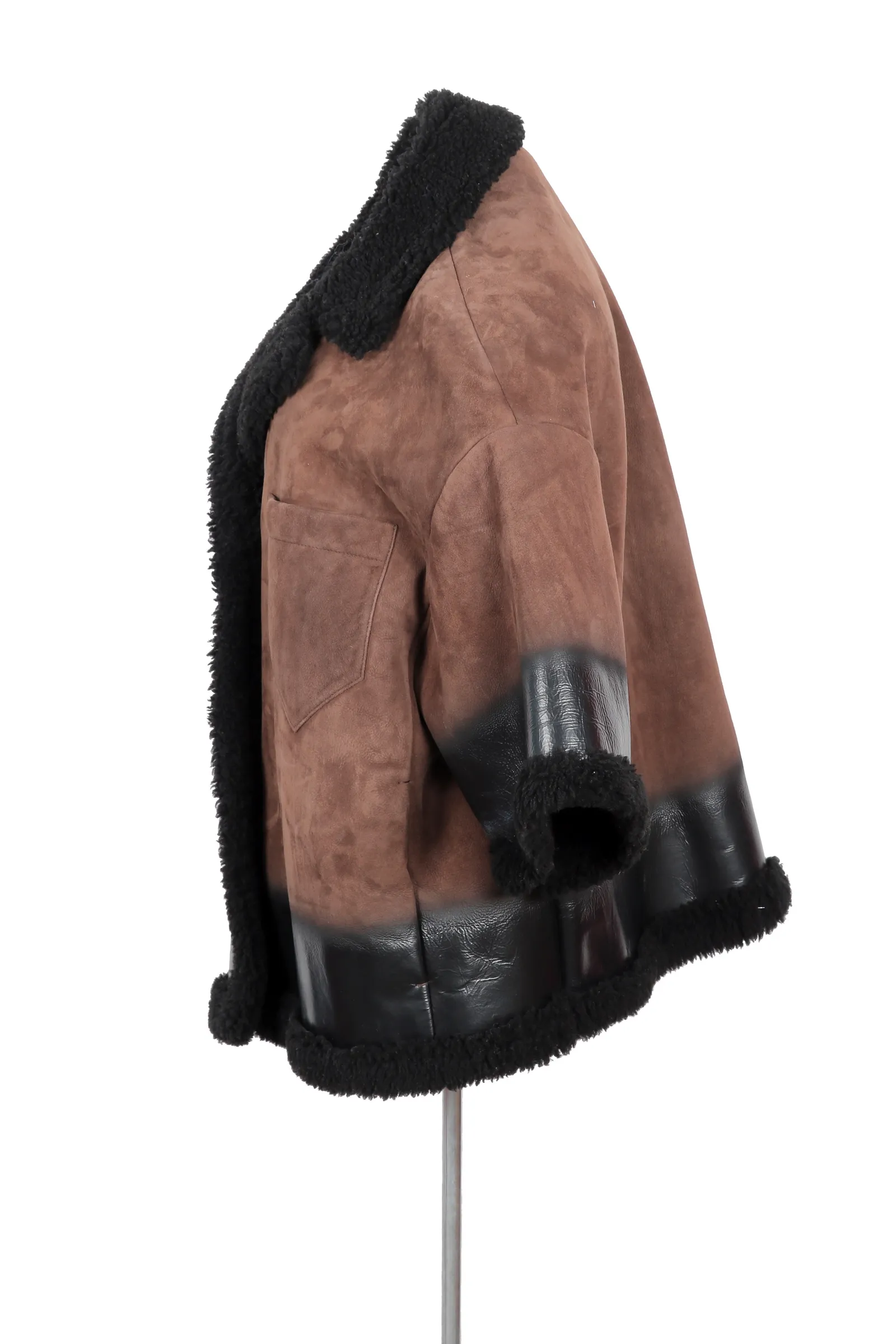 Prada Brown Shearling Fur Coat