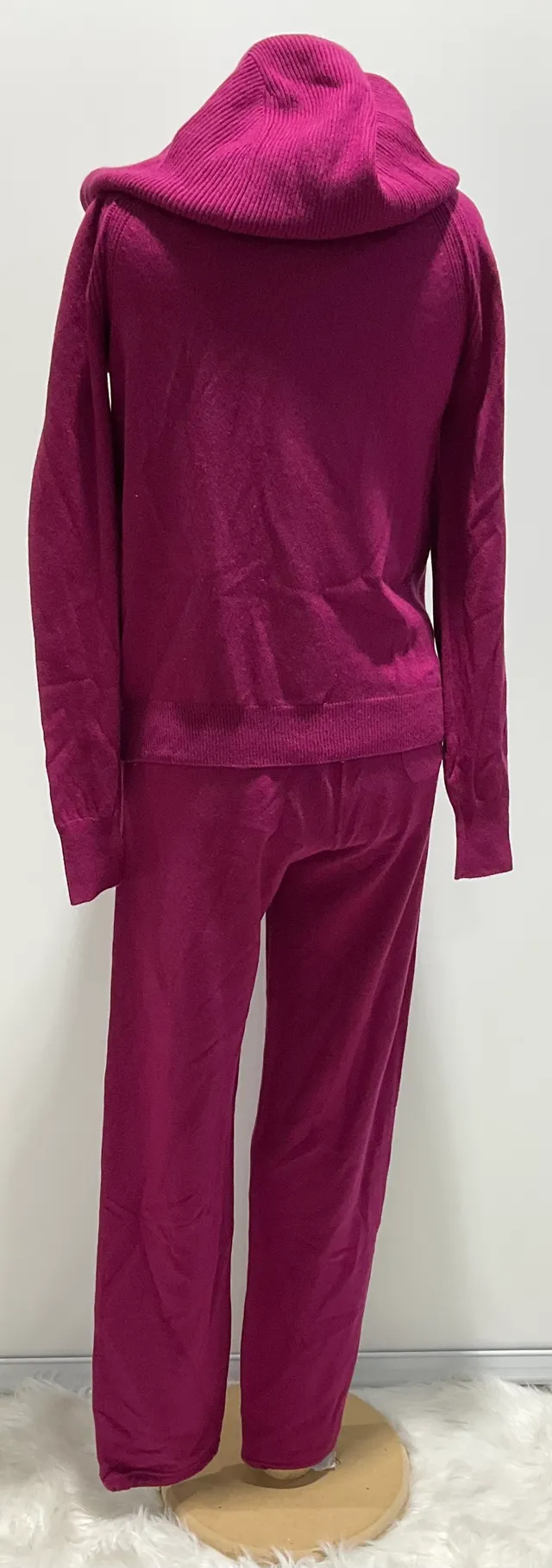 Loro Piana Fuchsia Ribbed Two-Piece Set