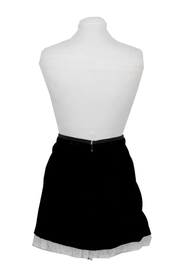 Miu Miu Black Lace Mini Skirt