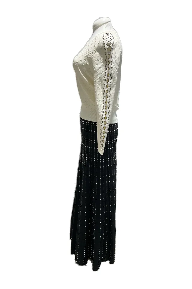 Alexander McQueen Ivory Sequined Two-Piece Set