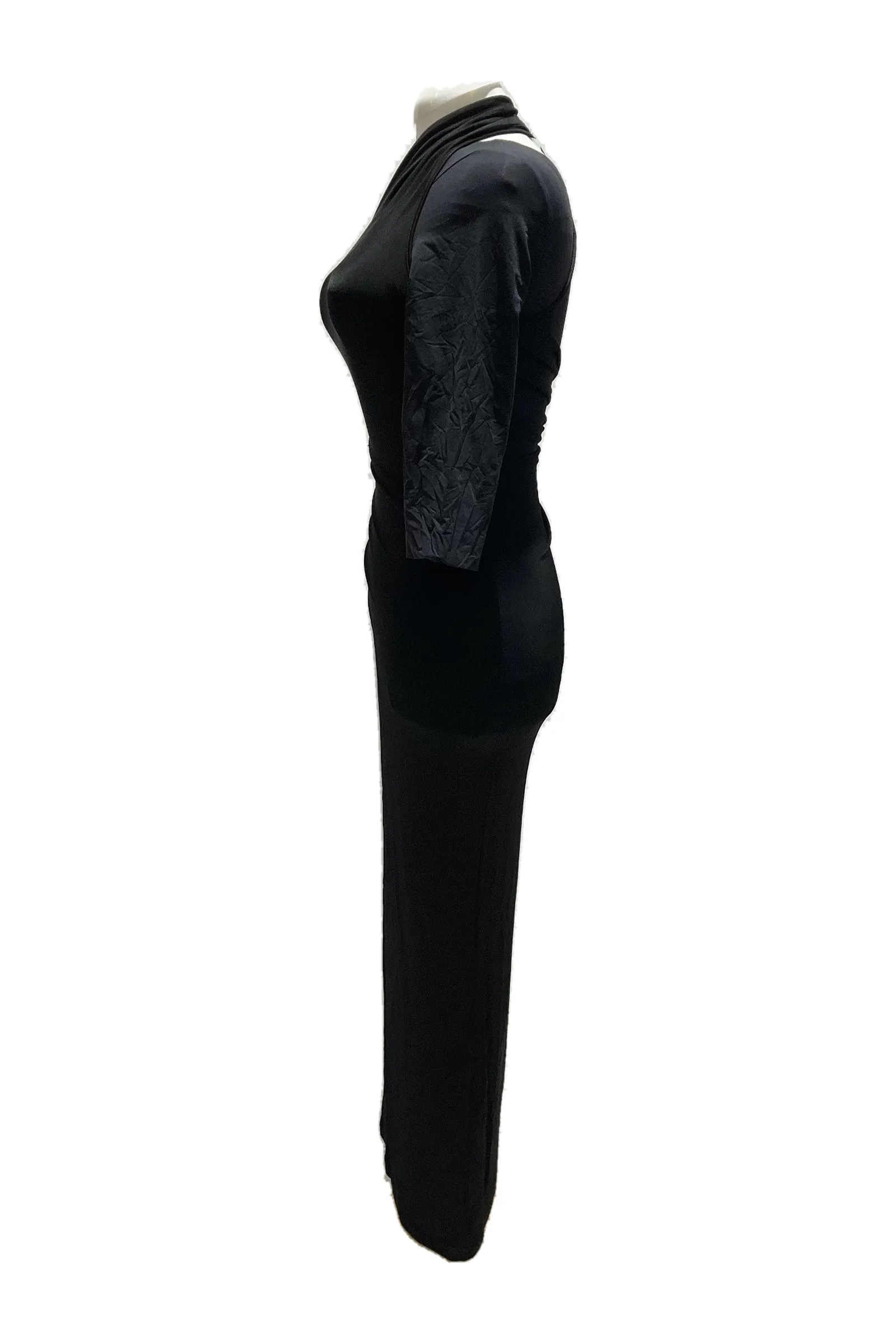 Off-White Black Quilted Maxi Dress