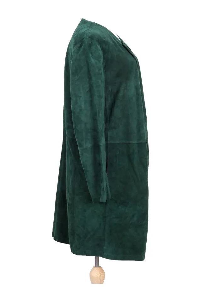 Etro Forest Green Suede Coat