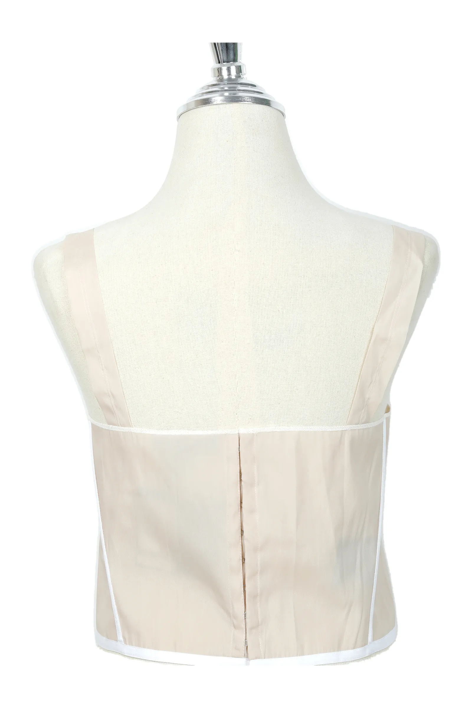 Calvin Klein Nude Silk Corset Top