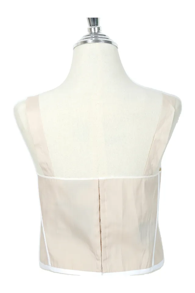 Calvin Klein Nude Silk Corset Top