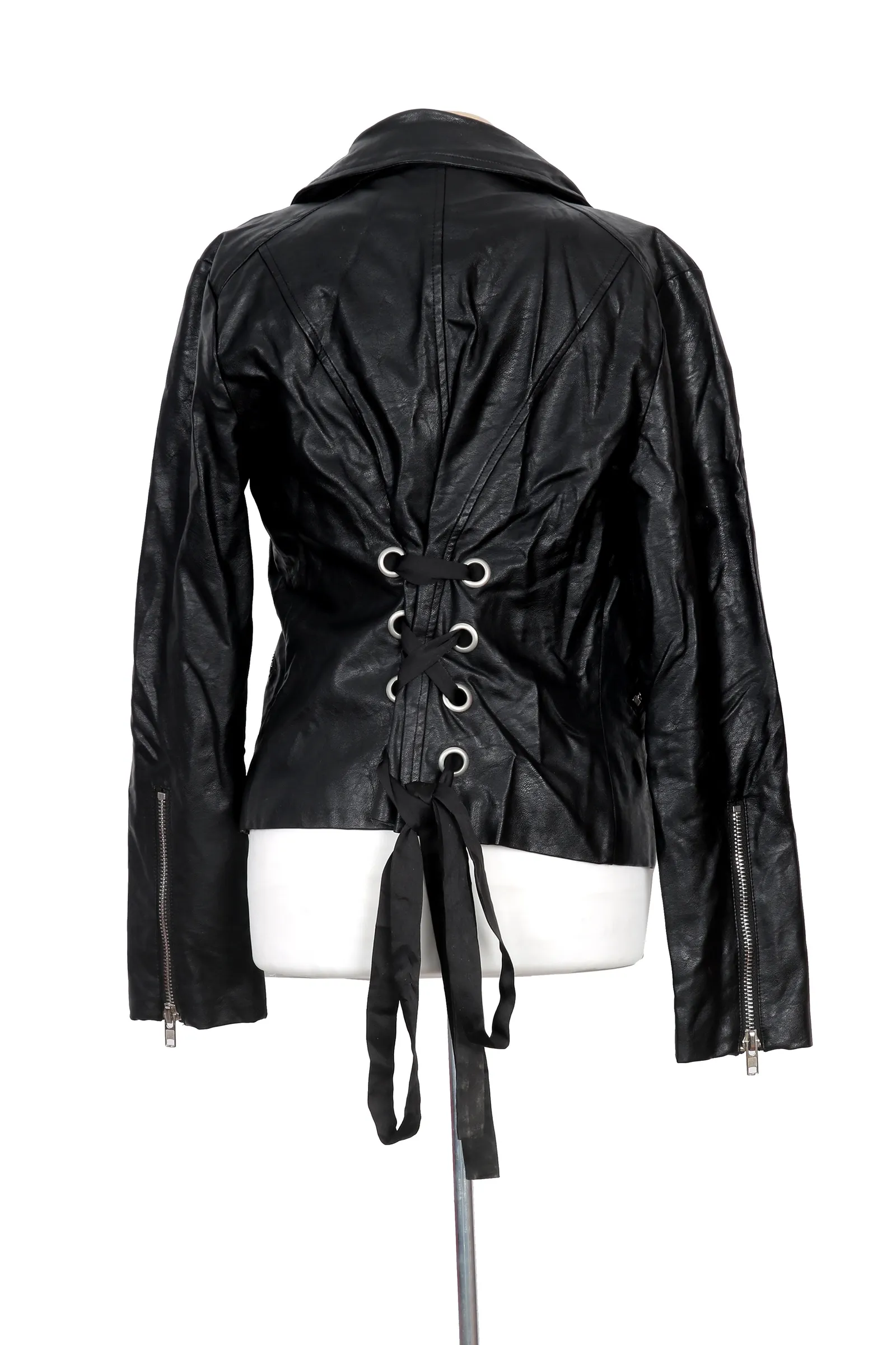 Hiney Punch Black Leather Jacket