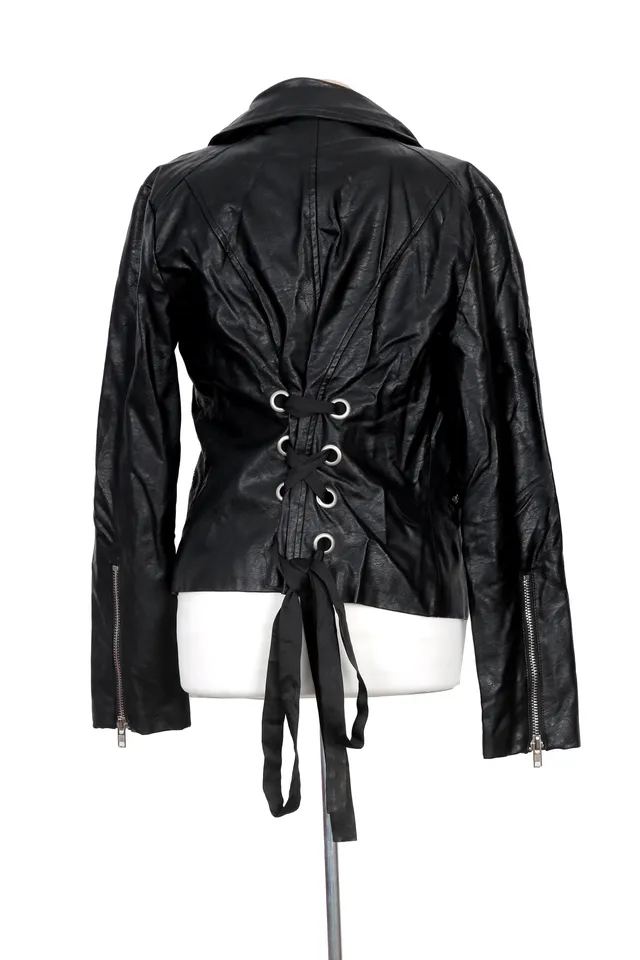 Hiney Punch Black Leather Jacket