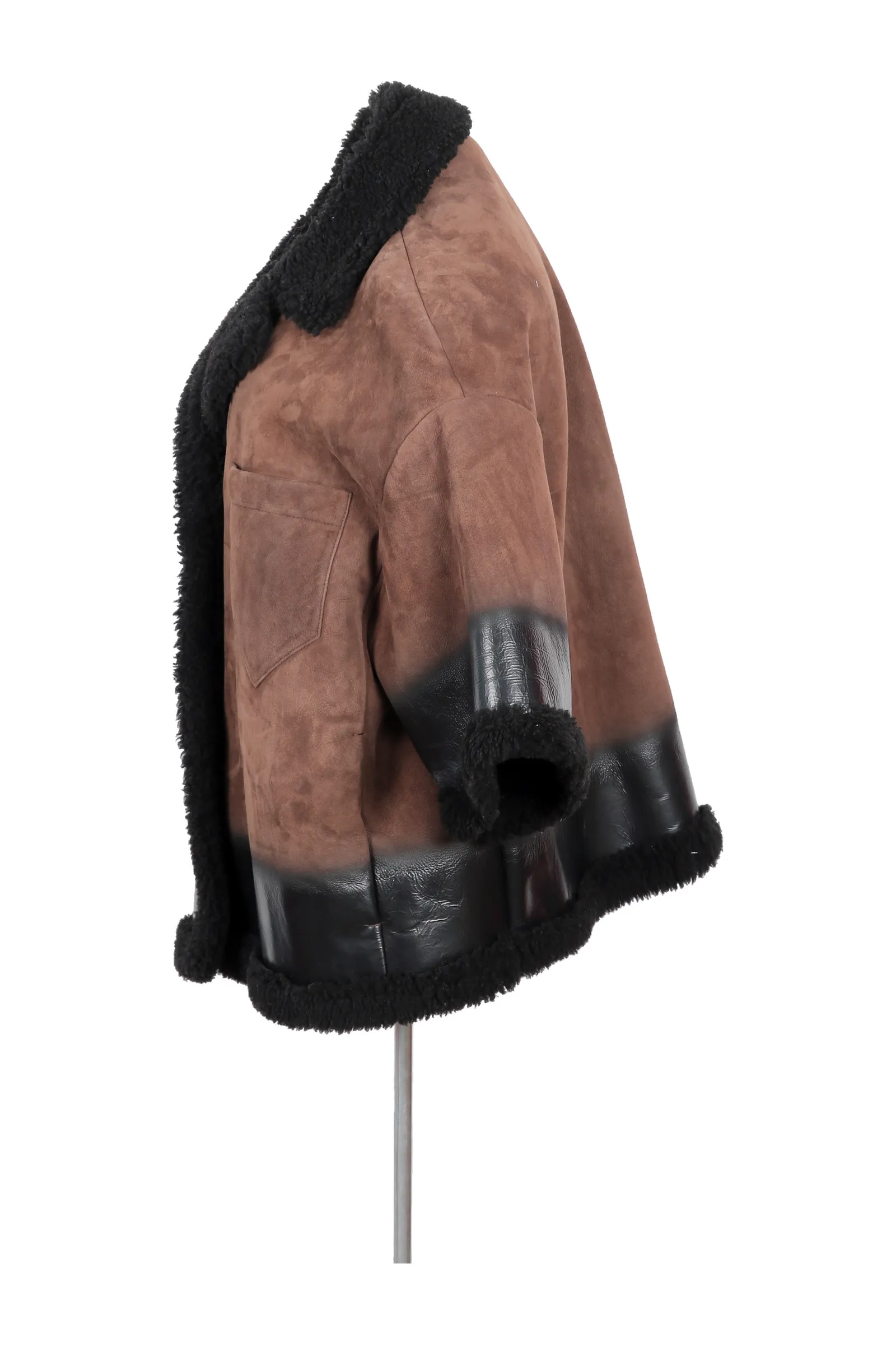 Prada Brown Shearling Fur Coat