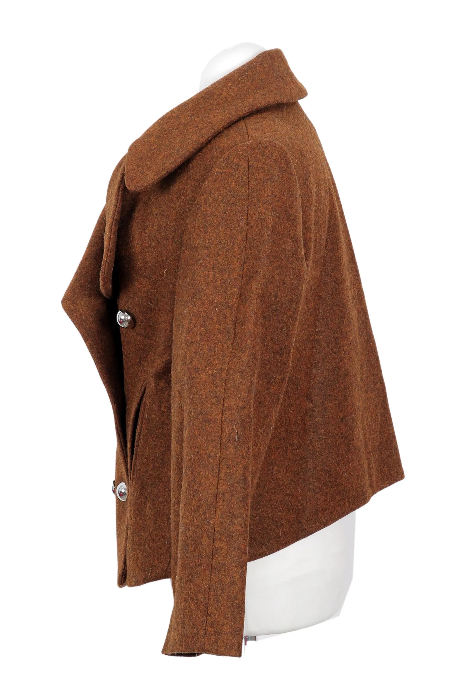 Bouchra Jarrar Brown Wool Coat