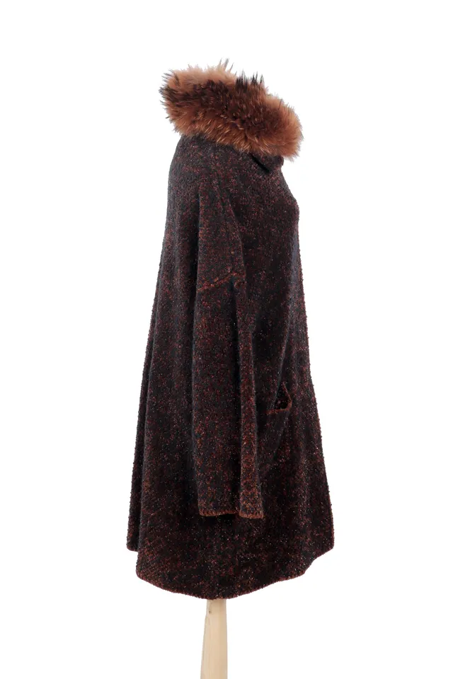 D. Exterior Brown Wool Coat