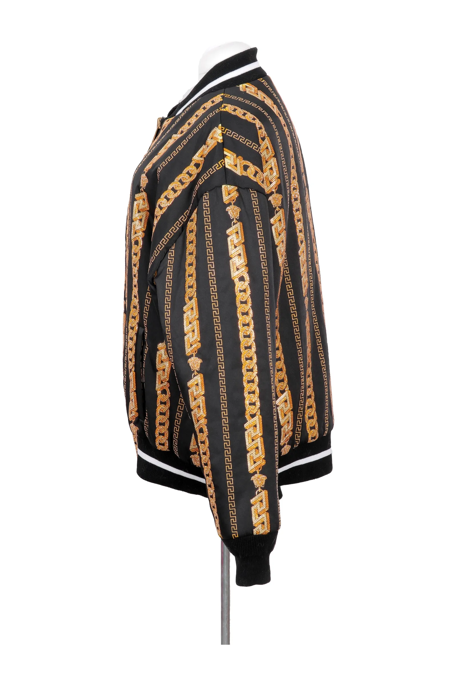 Versace Multicolor Ribbed Bomber Jacket