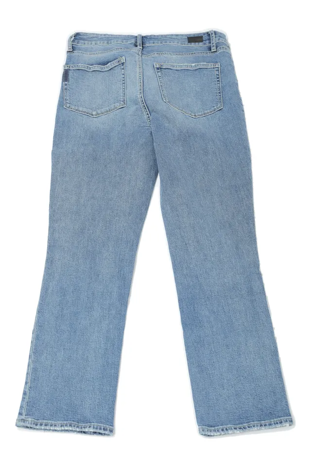 Paige Blue Denim Floral Jeans