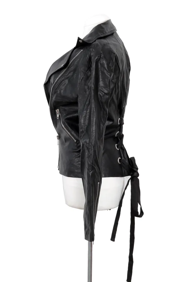 Hiney Punch Black Leather Jacket