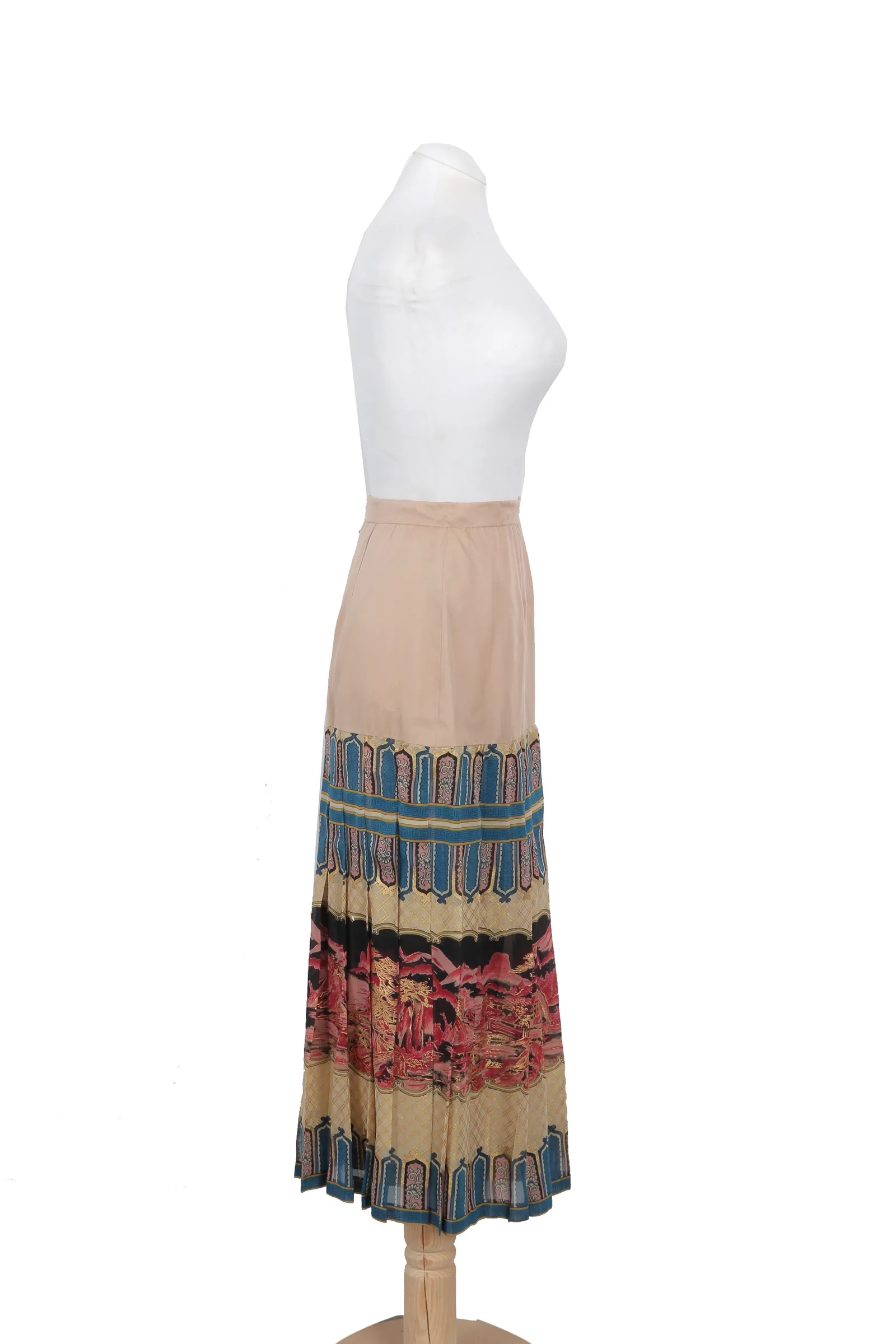 Brandless Multicolor Printed Maxi Skirt