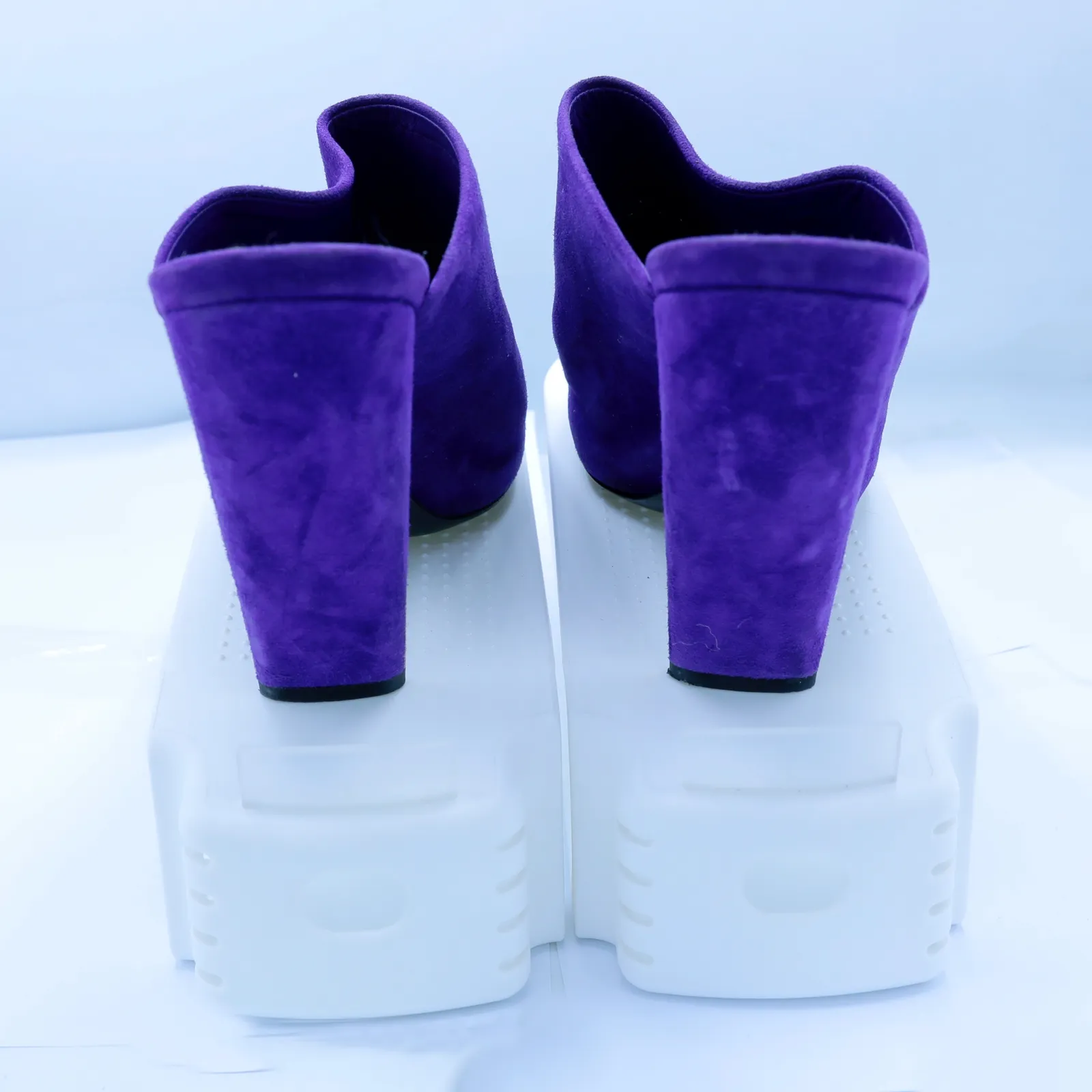 Louis Vuitton Purple Suede Mules