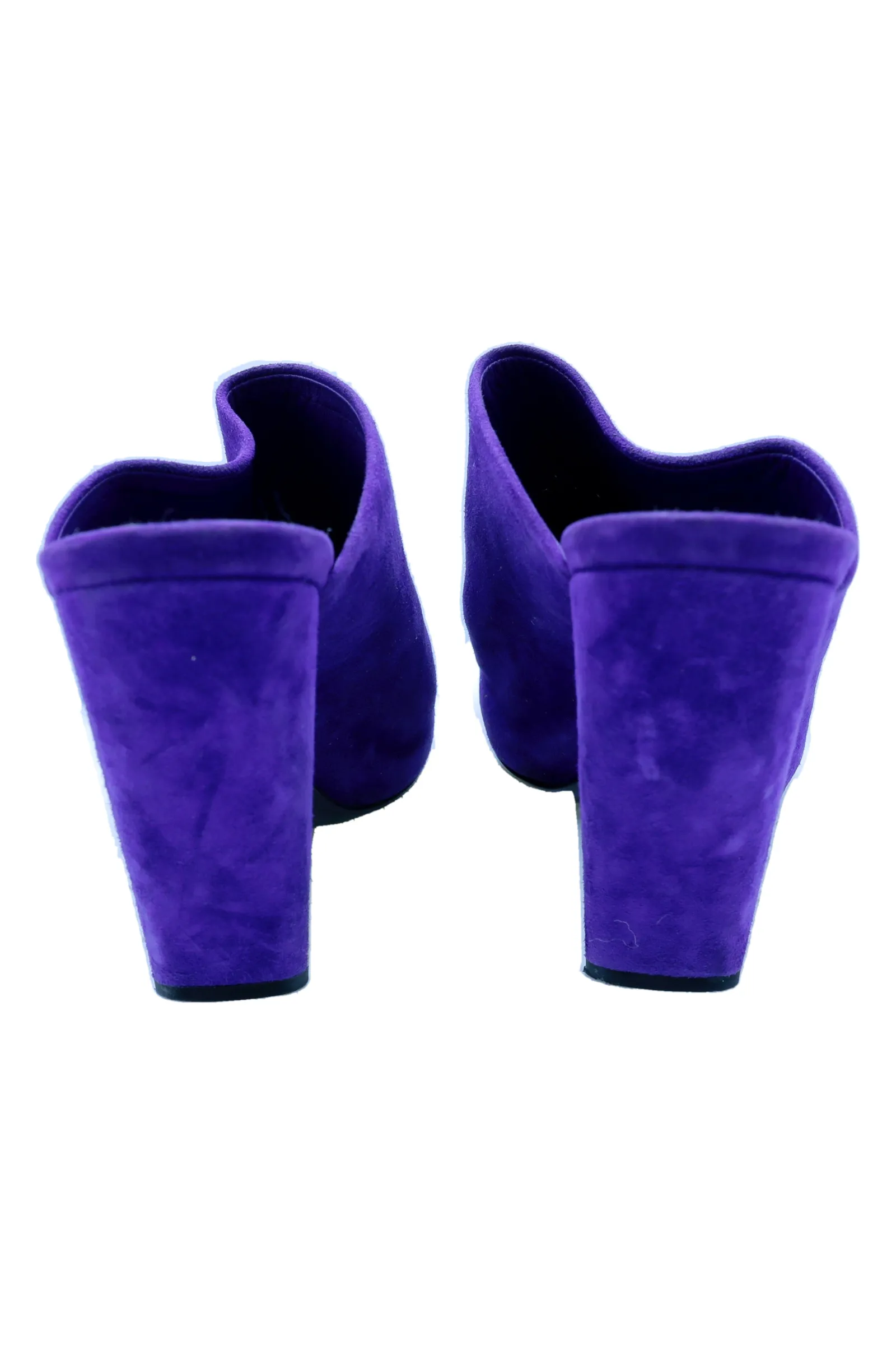 Louis Vuitton Purple Suede Mules