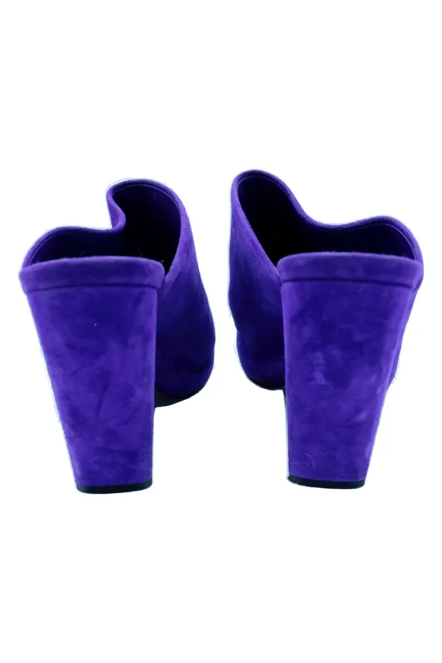 Louis Vuitton Purple Suede Mules