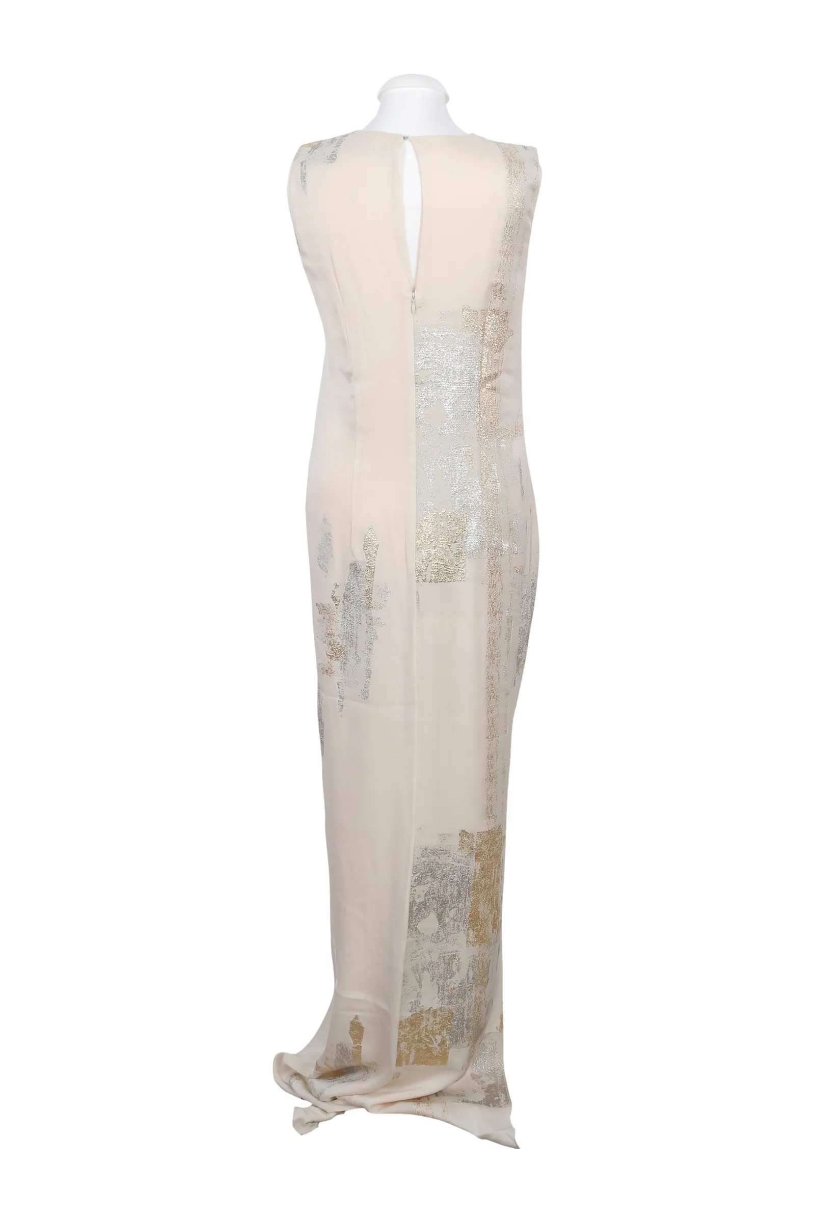 Reed Krakoff Neutral Abstract Print Maxi Dress