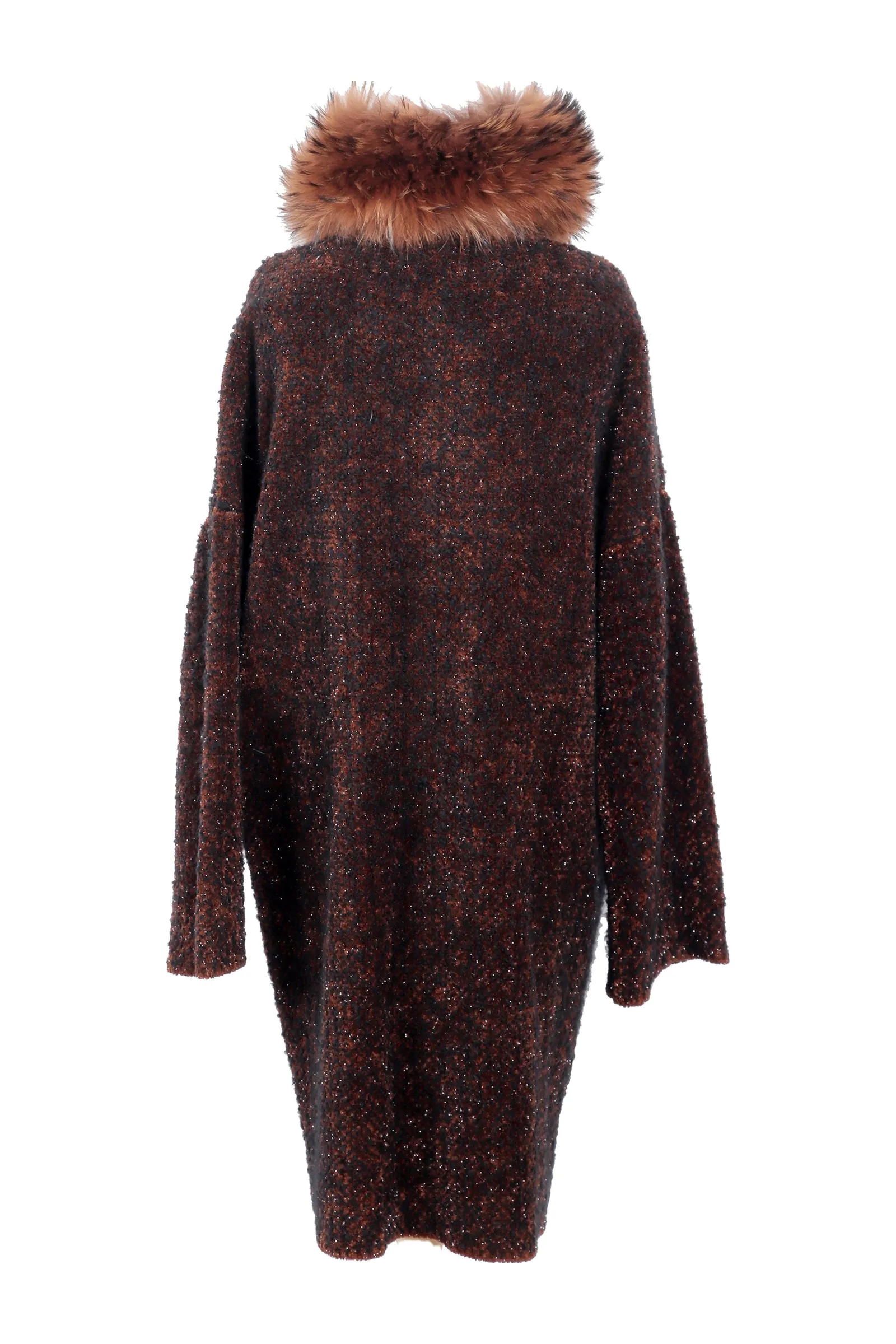 D. Exterior Brown Wool Coat