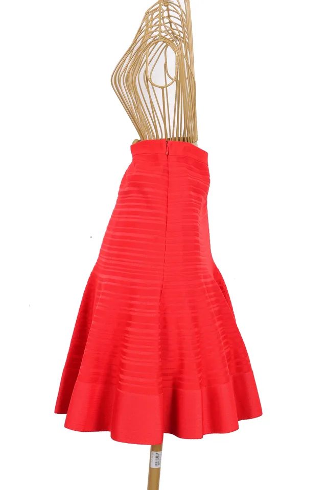Christian Dior Red Polyamide Mini Skirt