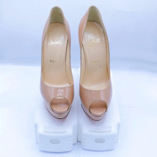 Christian Louboutin Nude Patent Leather Pumps