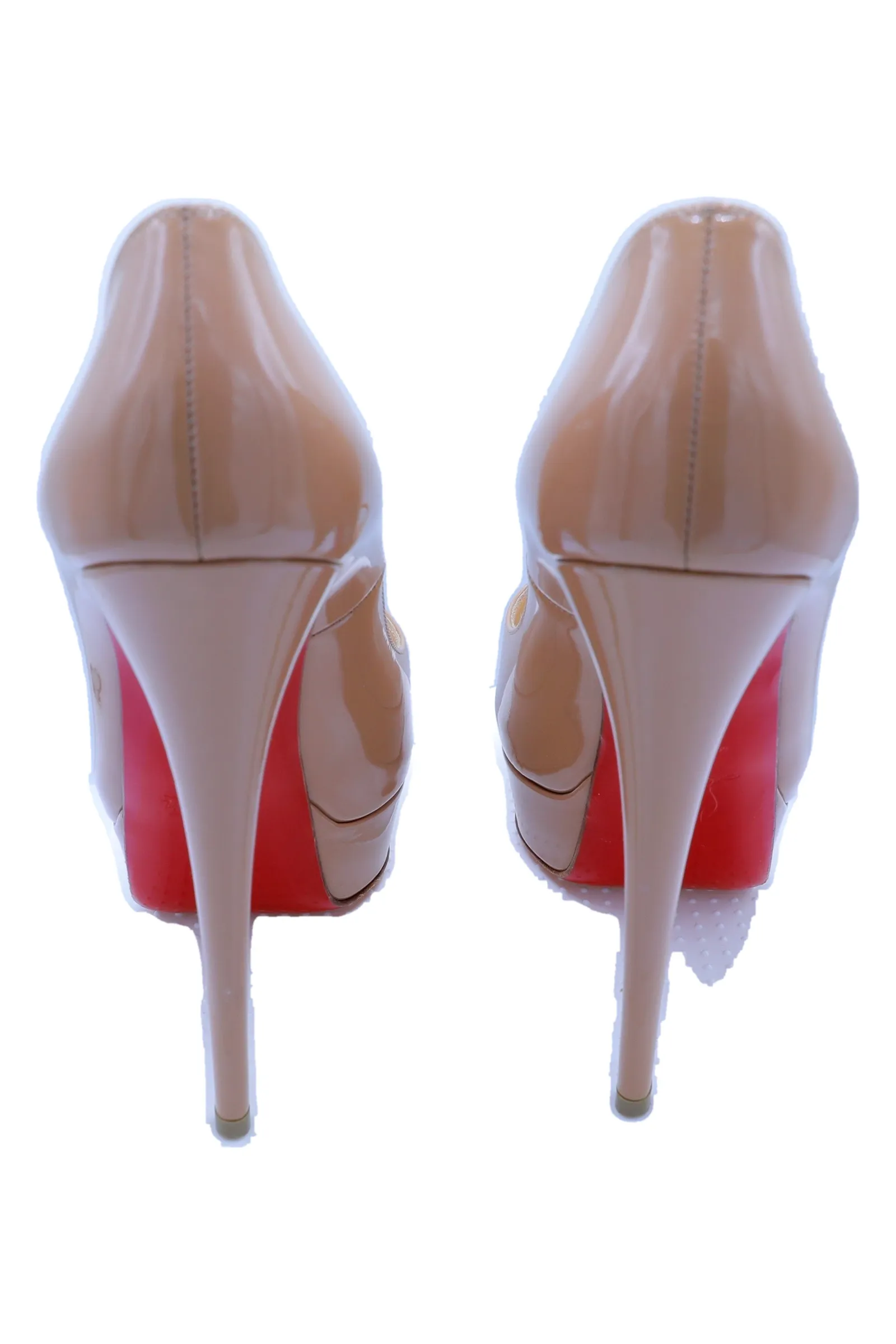 Christian Louboutin Nude Patent Leather Pumps