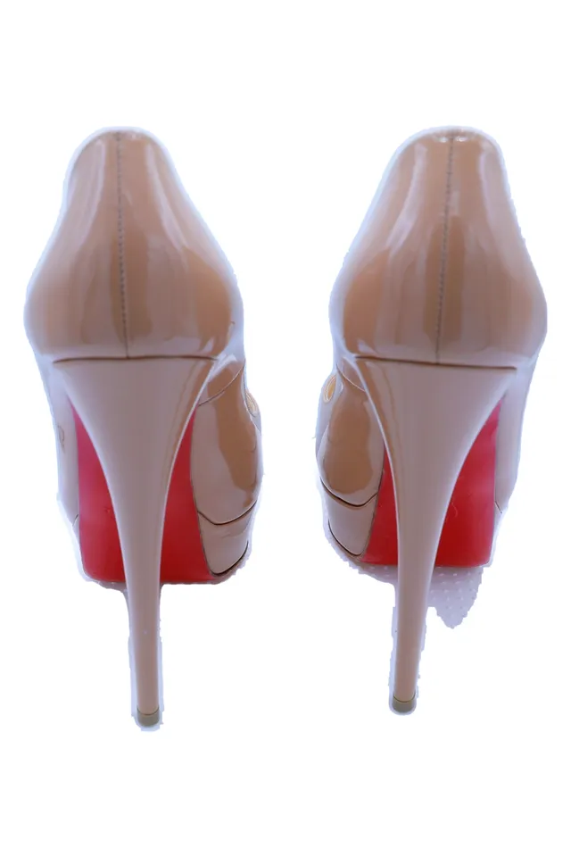 Christian Louboutin Nude Patent Leather Pumps