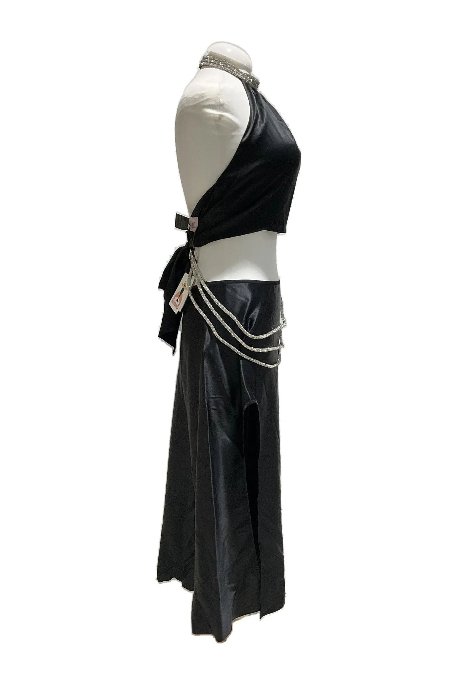Nue Black Embellished Two-Piece Set