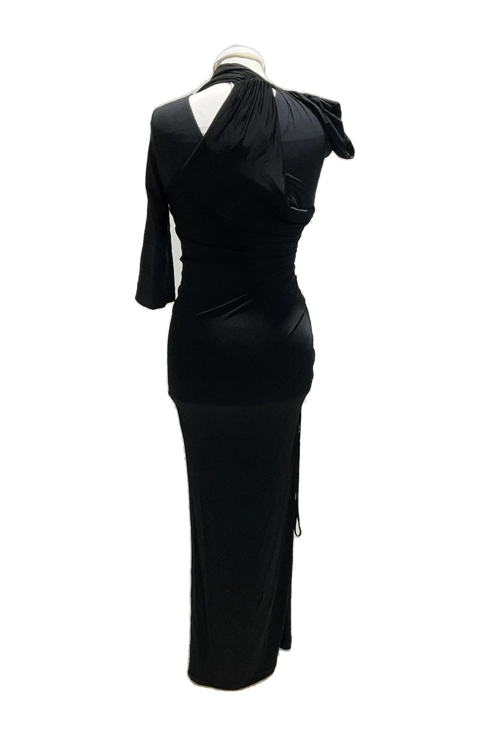 Off-White Black Quilted Maxi Dress