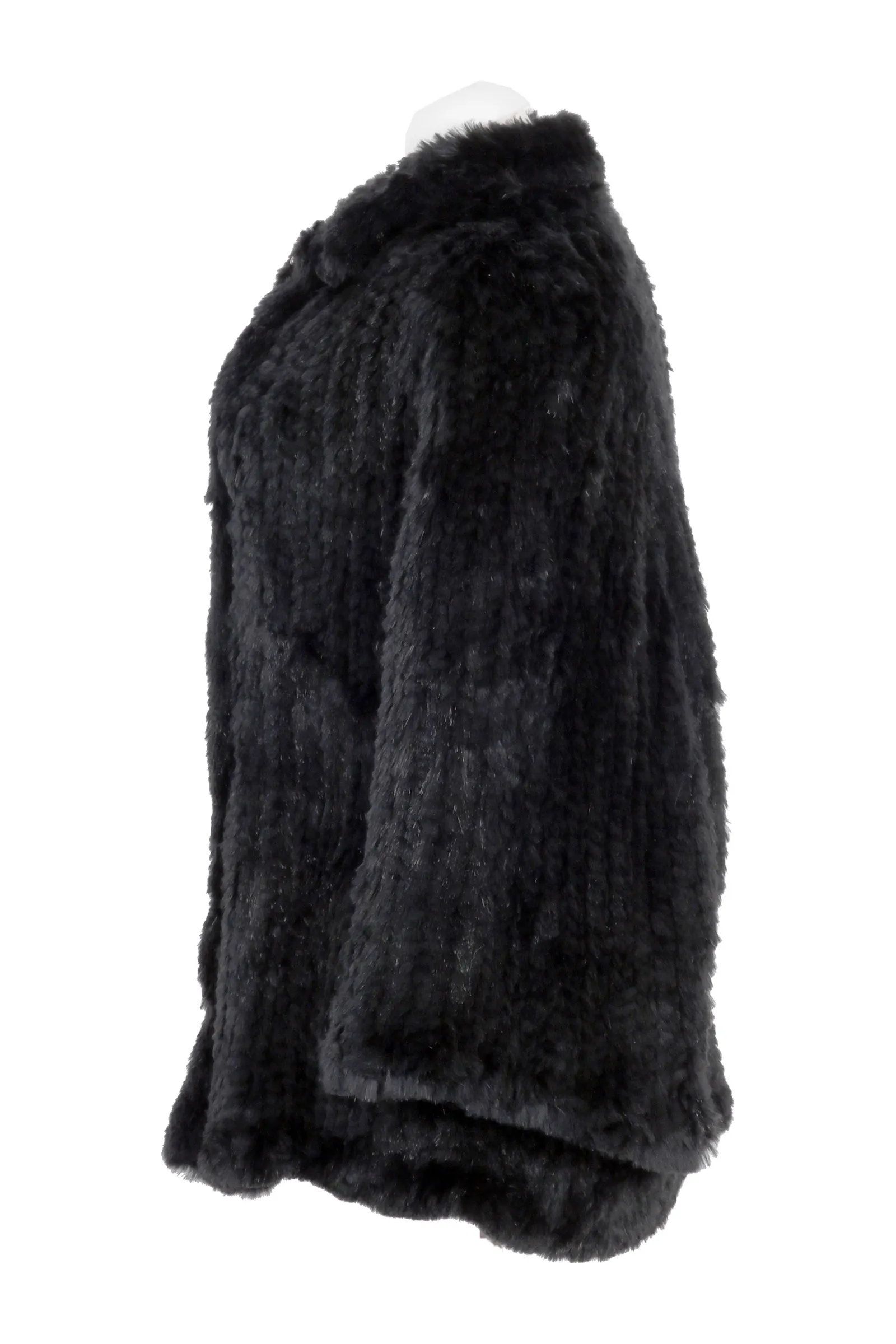 Armani Collezioni Black Fur Coat