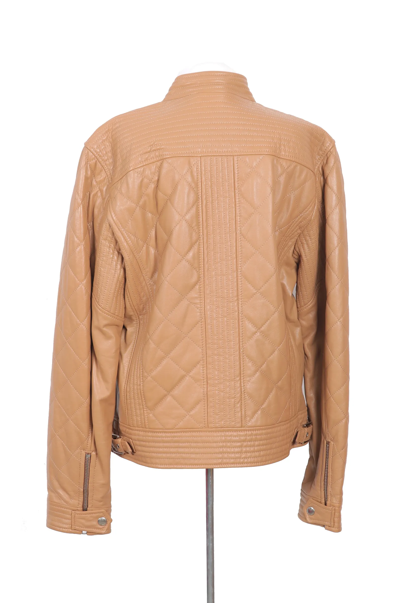 Dolce & Gabbana Camel Quilted Leather Jacket