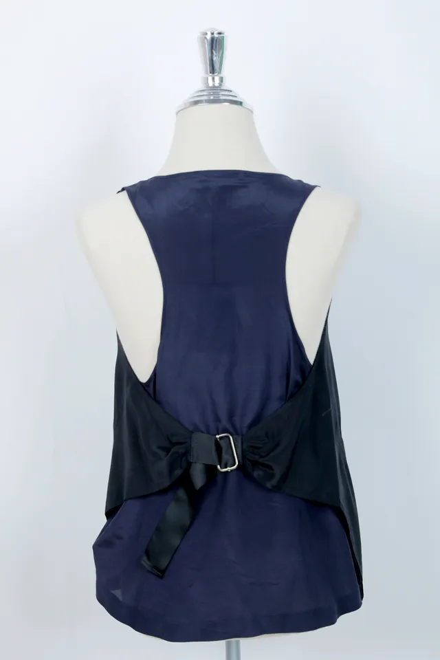 Pinko Navy Blue Embellished Top