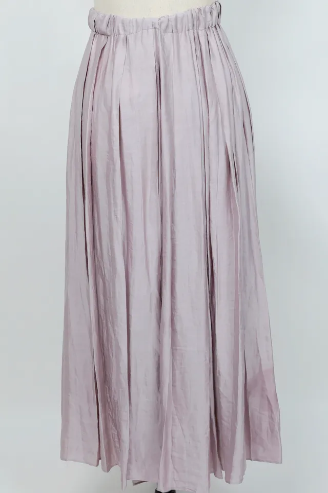 Gucci Blush Lilac Silk Midi Skirt