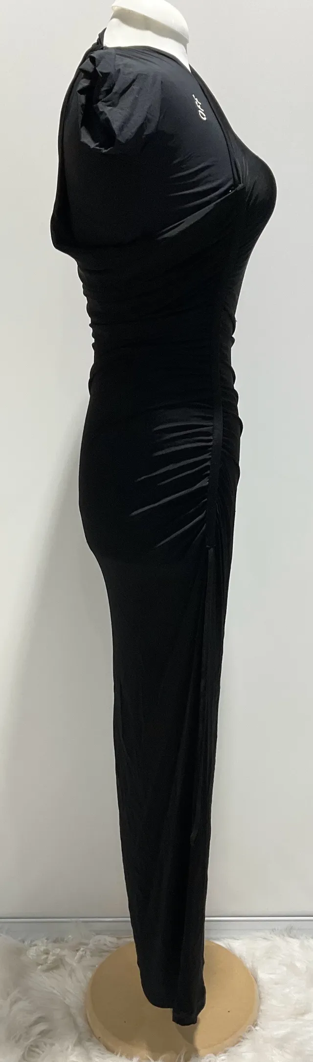 Off-White Black Quilted Maxi Dress