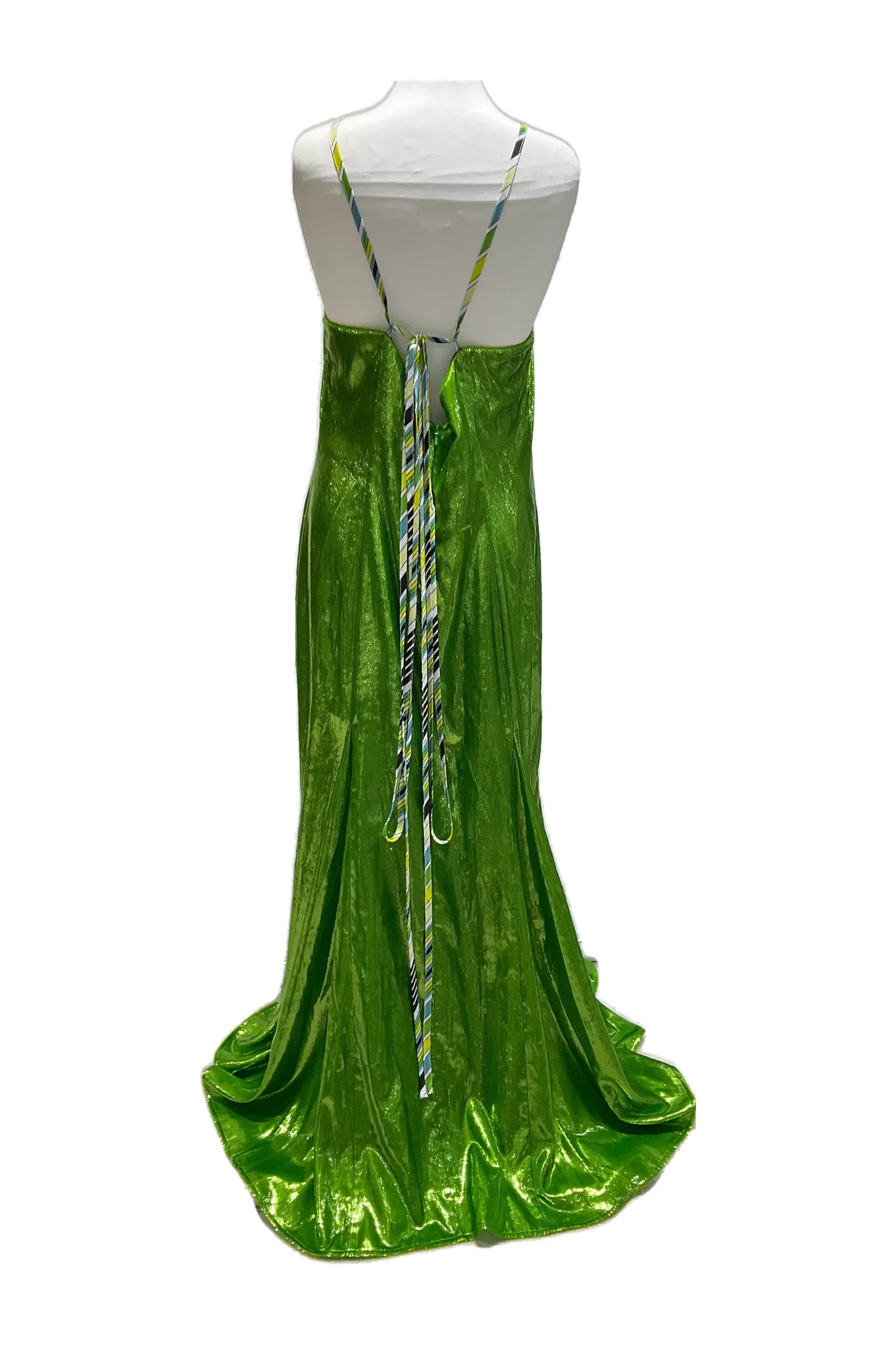 Collection 008 Lime Green Embroidered Gown