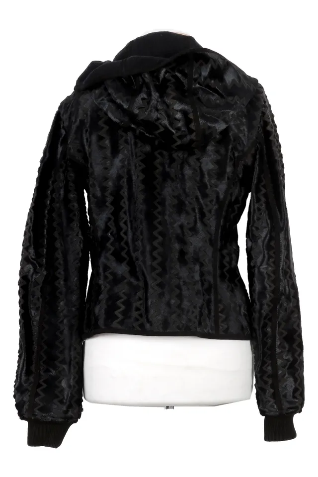 Giorgio Armani Black Ribbed Jacket
