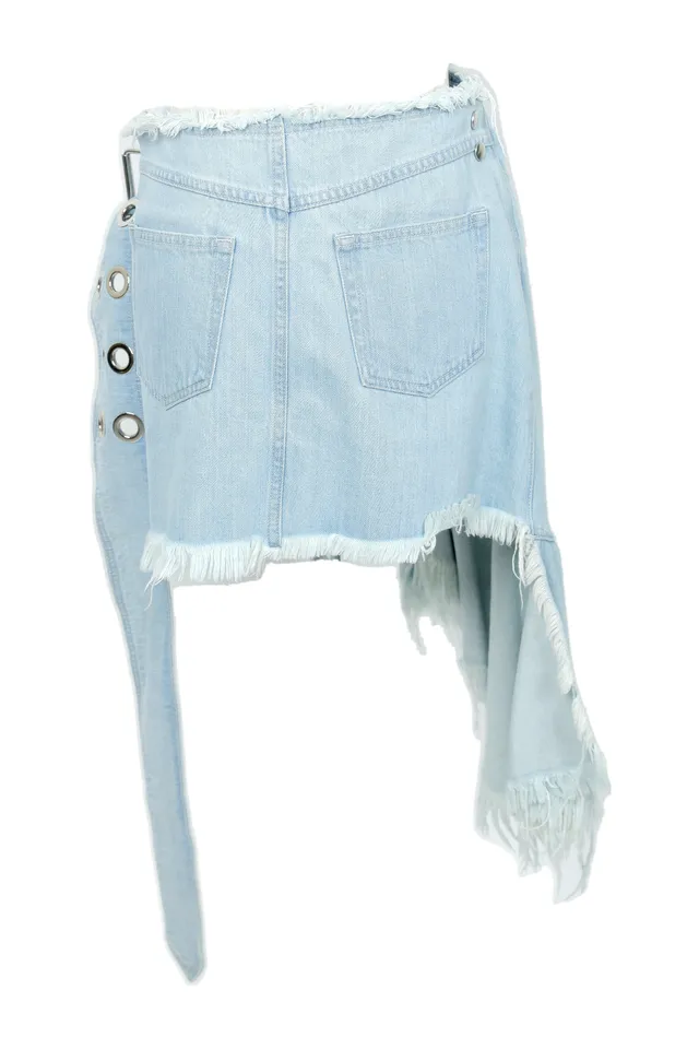 Marques Almeida Wash Blue Denim Mini Skirt