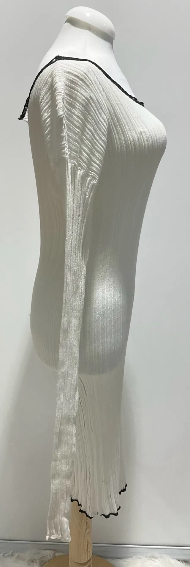 Symetria White Sequined Midi Dress