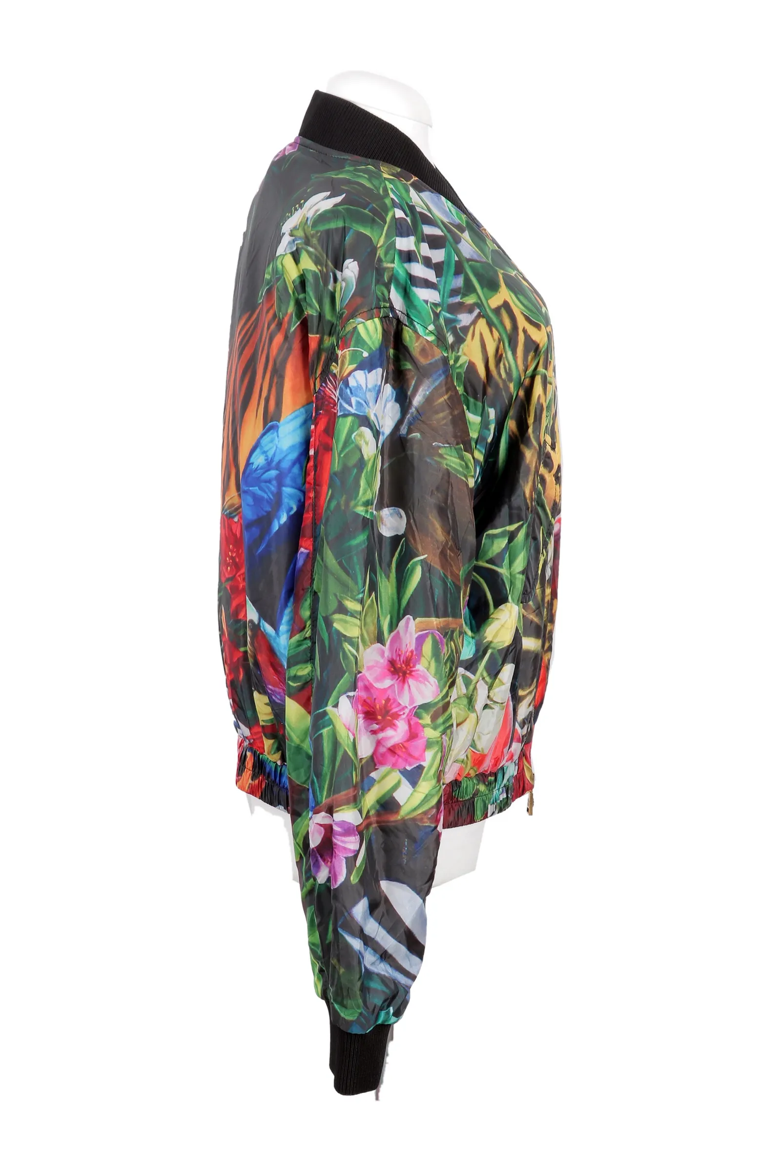 Roberto Cavalli Multicolour Floral Bomber Jacket