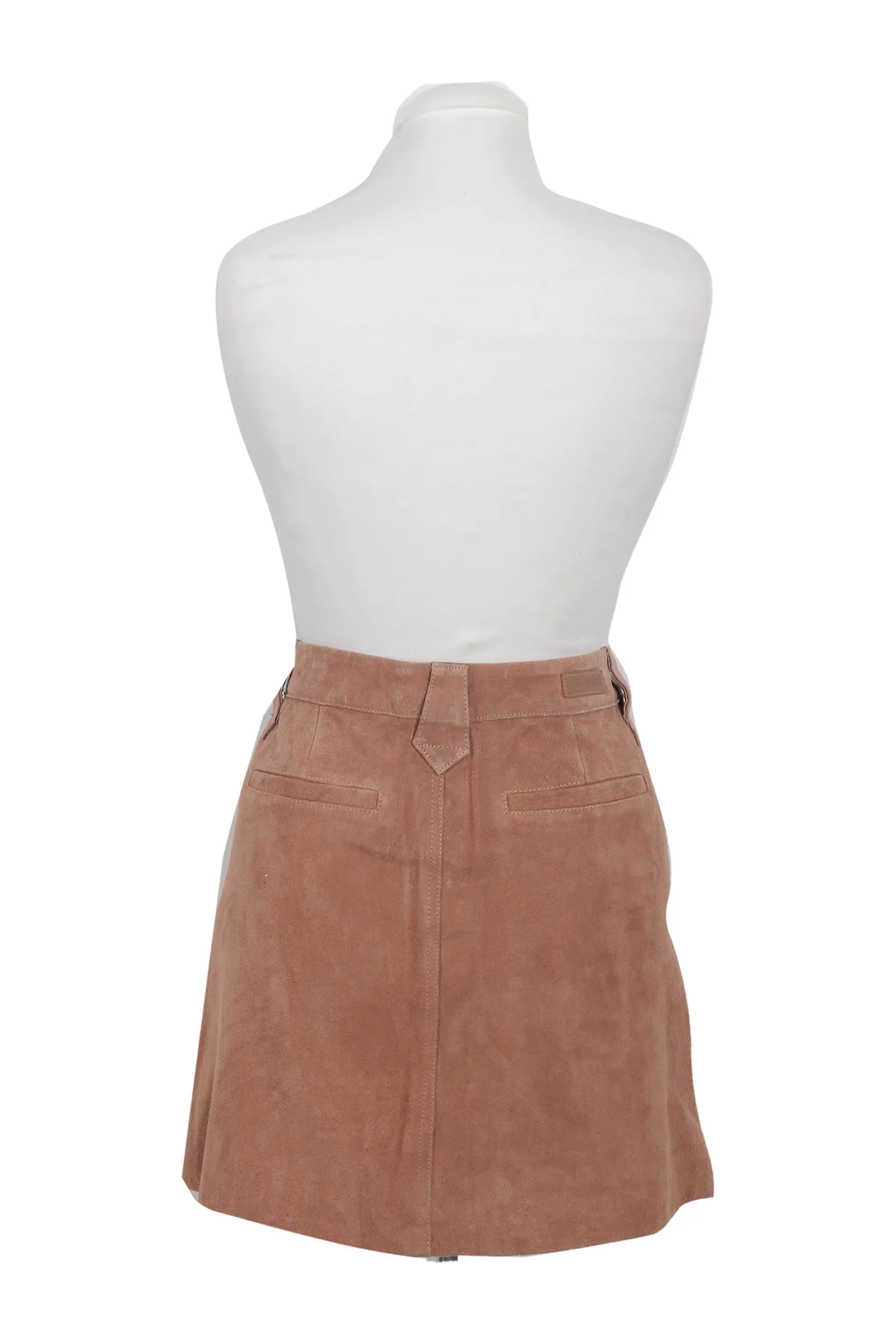 Blank NYC Tan Brown Suede Mini Skirt