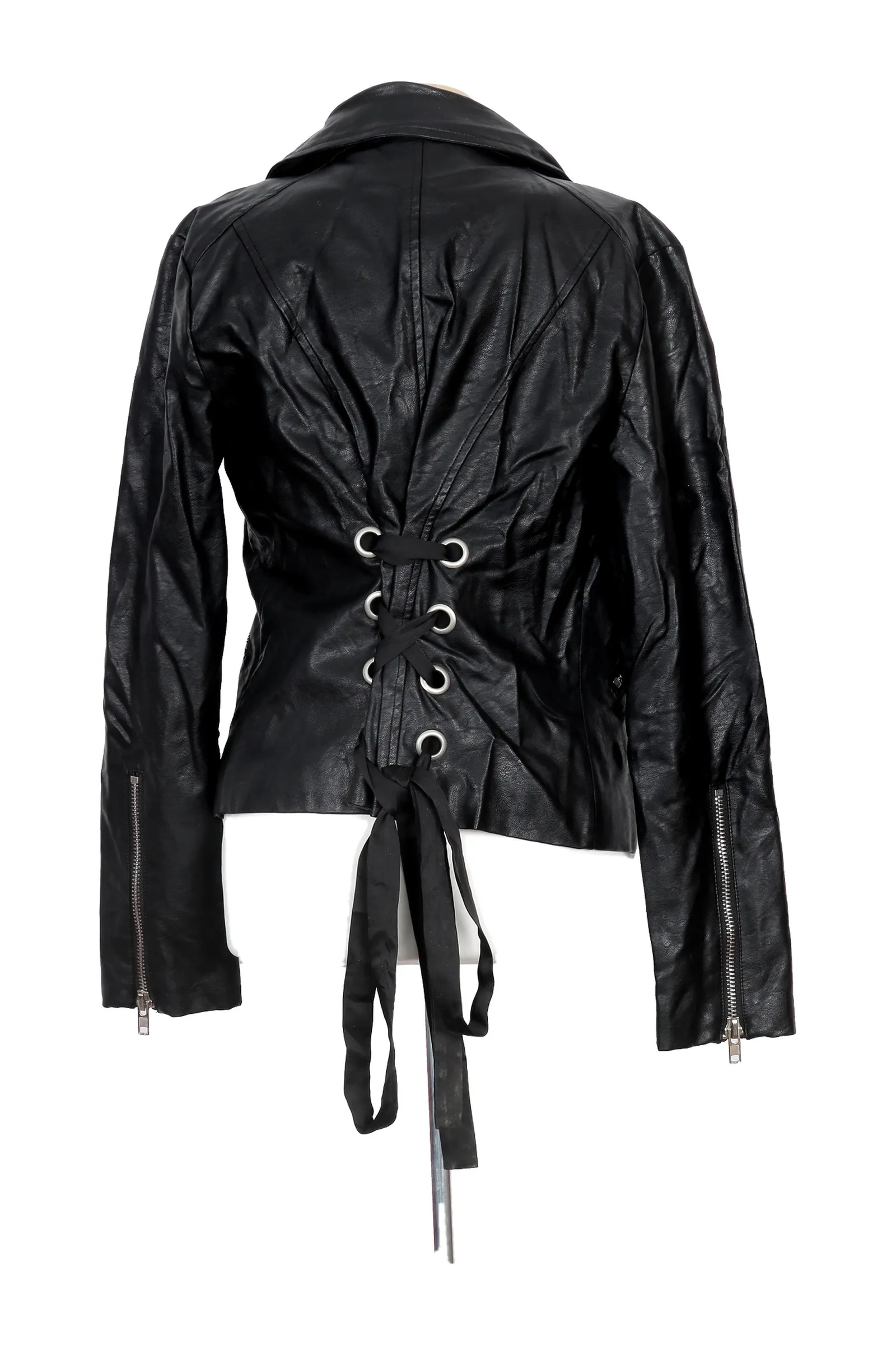 Hiney Punch Black Leather Jacket