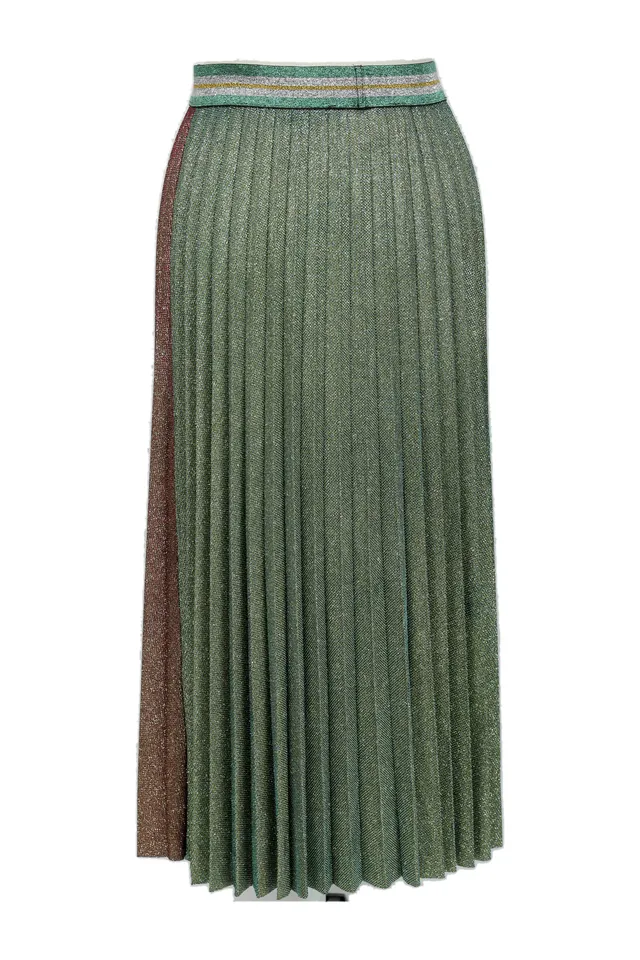 Progress Burgundy Striped Midi Skirt