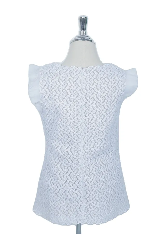 Red Valentino White Tulle Top