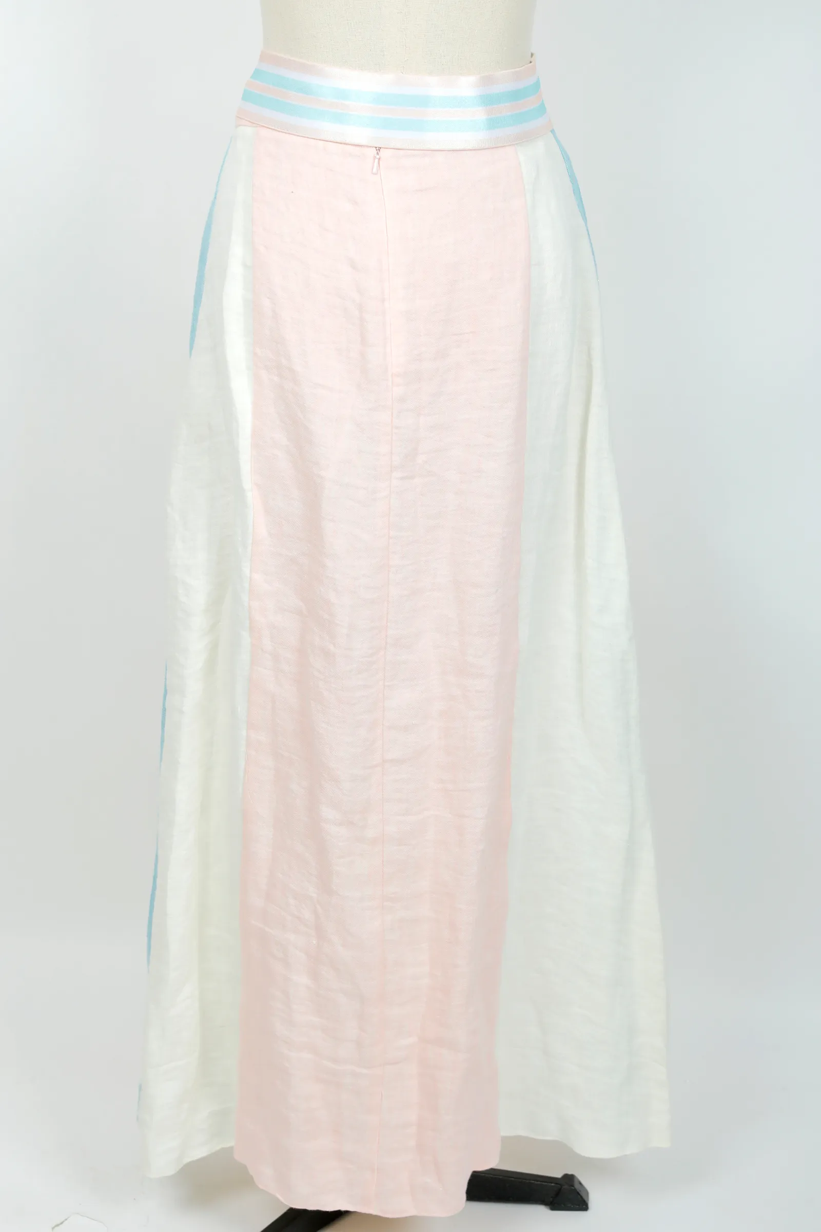 Peter Pilotto Blush Pink Striped Midi Skirt